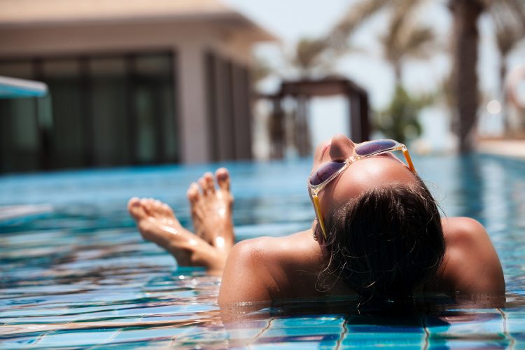 relax at the pool